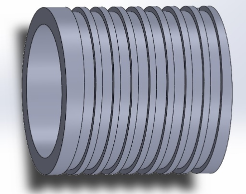 Helical duct structure of the cooling cylinder